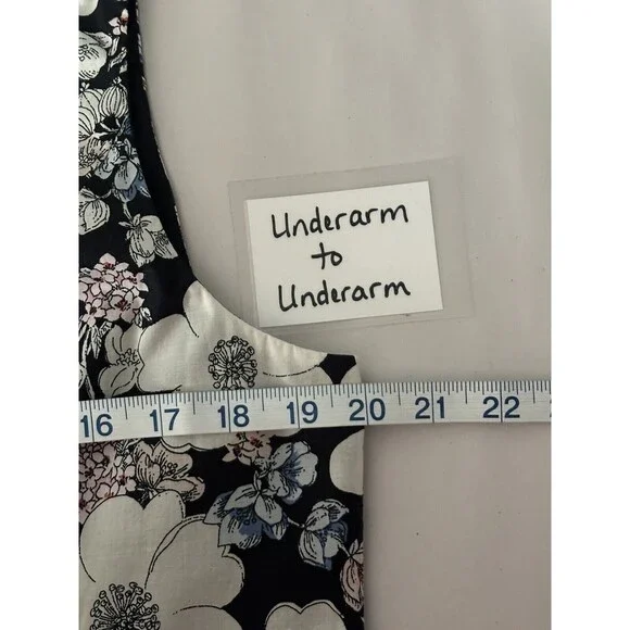 Ann Taylor Dress 16 Floral Cotton Poplin Lined Cottage Wedding Shower Modest Tea - Picture 12 of 14